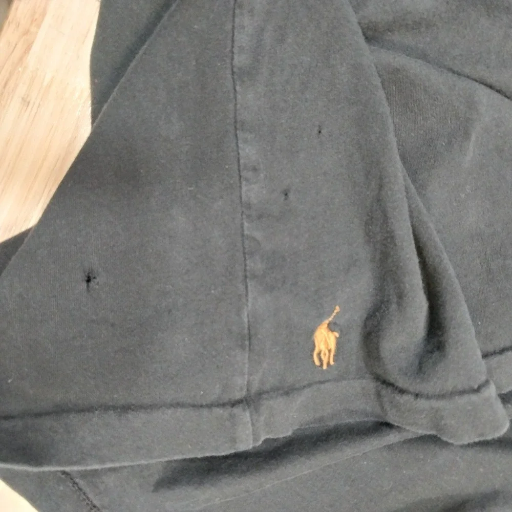Polo Ralph Lauren Mens T-Shirt Graphic Spellout Pony Logo 2XLT Black Cotton